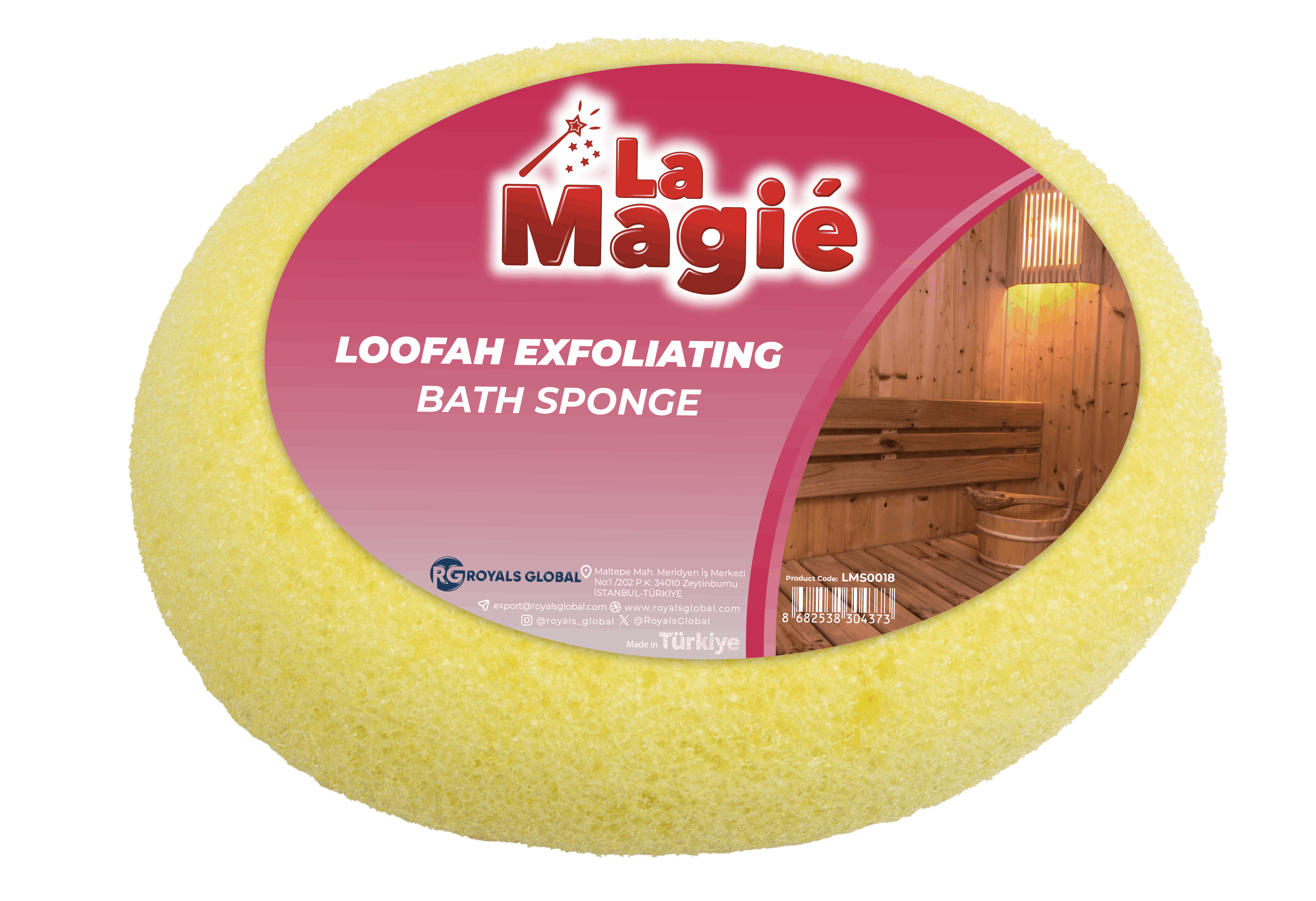 LA MAGIÉ LOOFAH EXFOLIATING BATH SPONGE